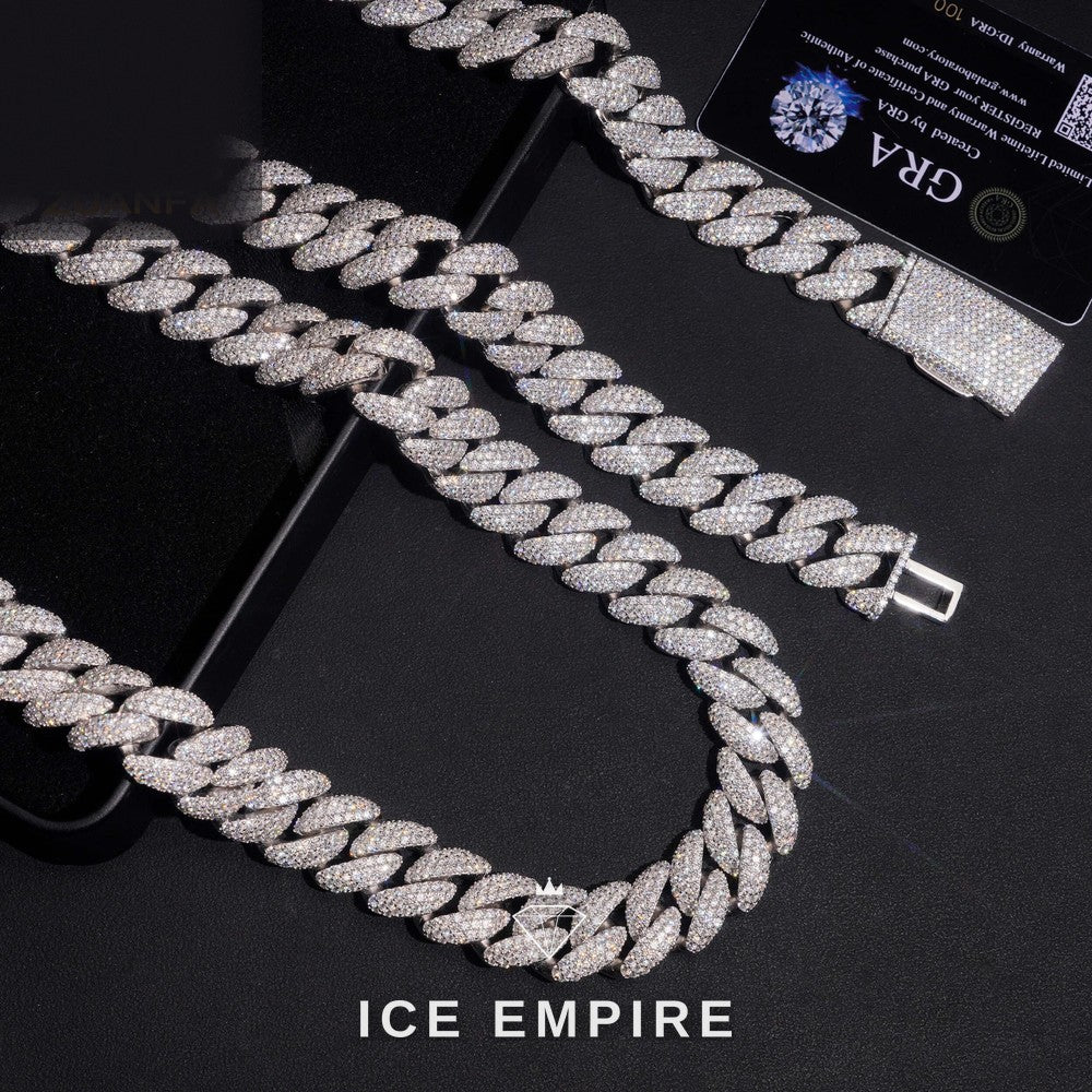 Iced Out Rose Gold Plated Moissanite Cuban Chain