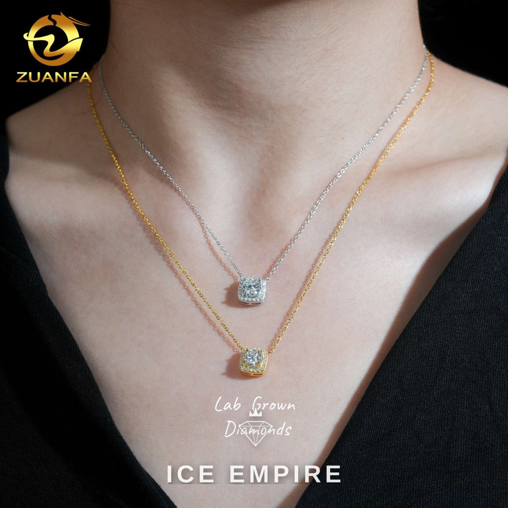 Iced Out 925 Silver Lab Grown Diamond Pendant