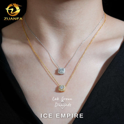 Iced Out 925 Silver Lab Grown Diamond Pendant