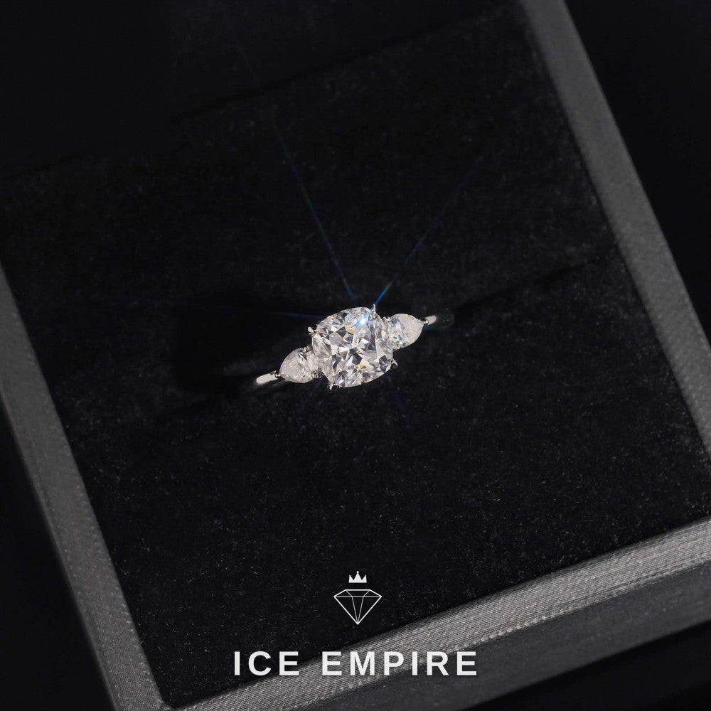 Iced Out Gold Plated Moissanite Wedding Band