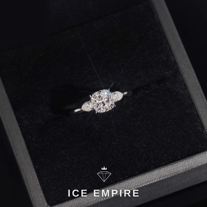 Iced Out Gold Plated Moissanite Wedding Band