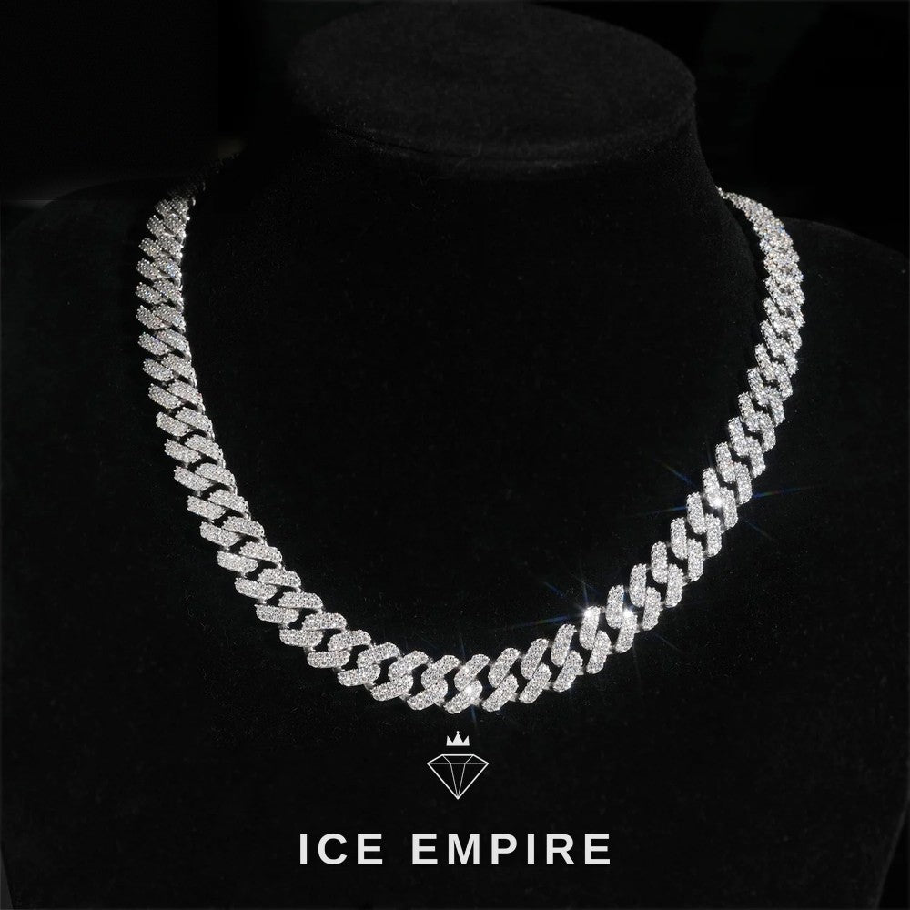 Iced Out Rose Gold Plated Moissanite Cuban Chain