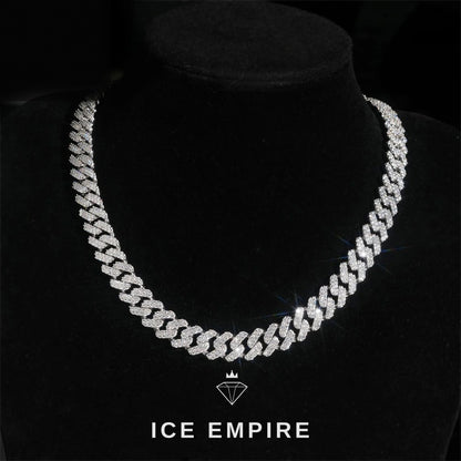 Iced Out Rose Gold Plated Moissanite Cuban Chain