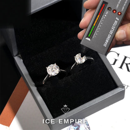 Iced Out 925 Silver Moissanite Wedding Band