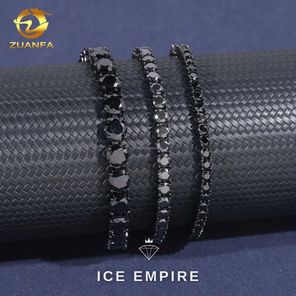 Iced Out 925 Silver Moissanite Cuban Chain