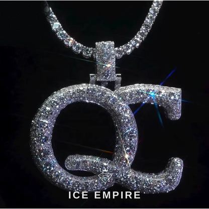 Iced Out Baguette Rose Gold Plated Moissanite Pendant