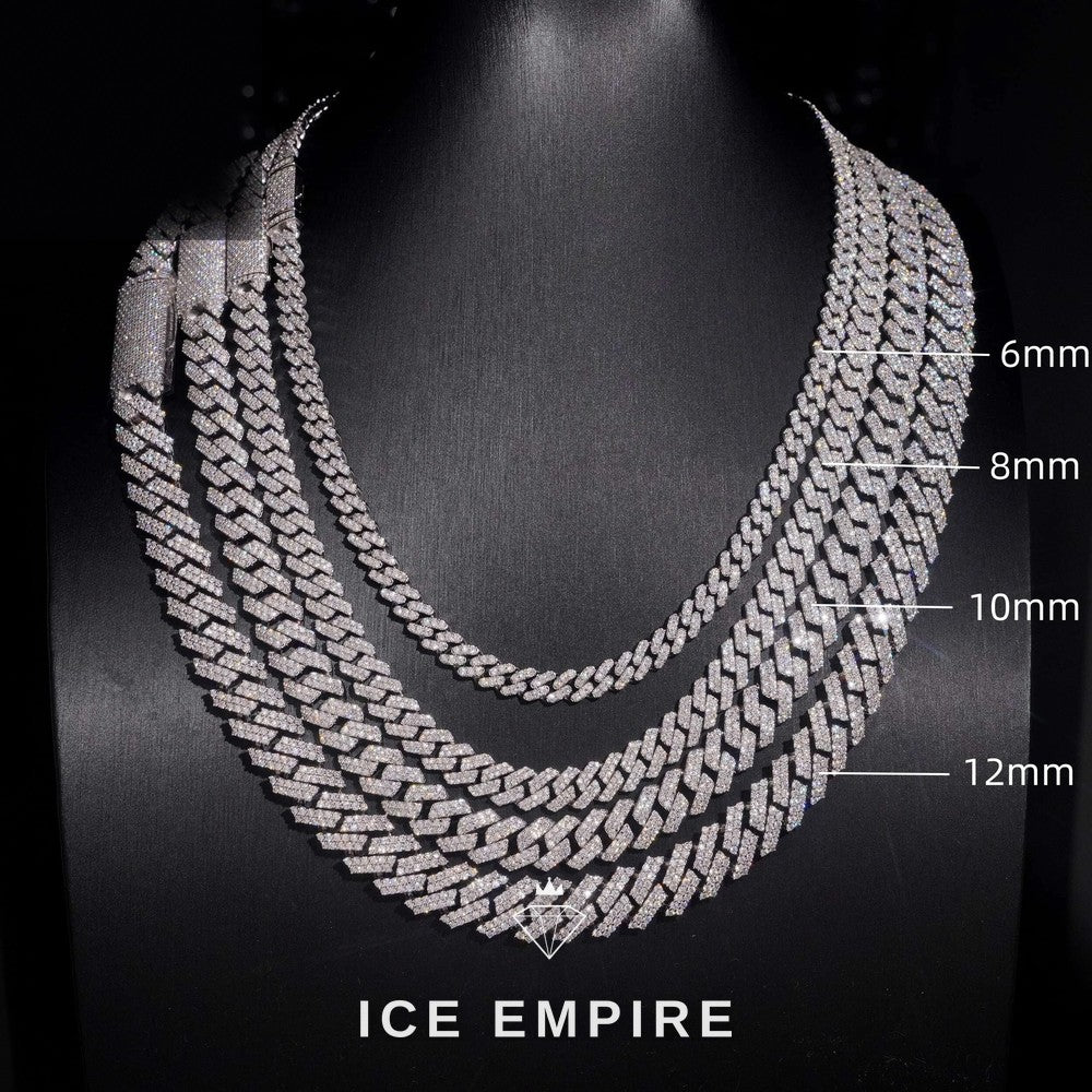 Iced Out Rose Gold Plated Moissanite Cuban Chain
