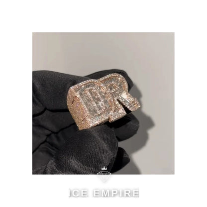 Iced Out Baguette 925 Silver Moissanite Ring