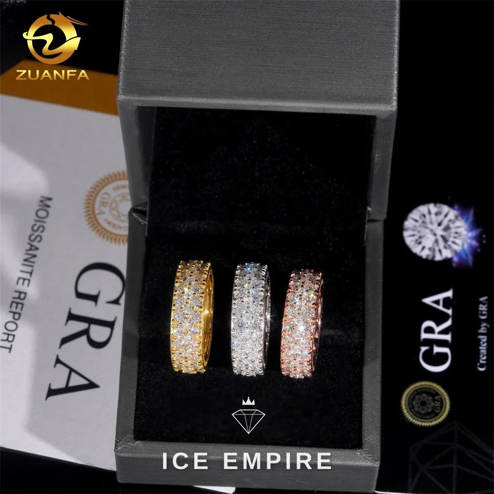 Iced Out Gold Plated Moissanite Ring