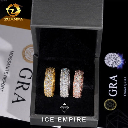 Iced Out Gold Plated Moissanite Ring