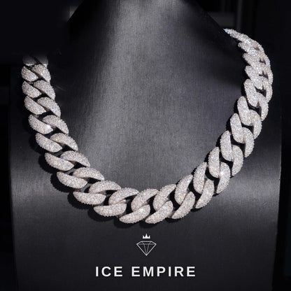 Iced Out Rose Gold Plated Moissanite Cuban Chain