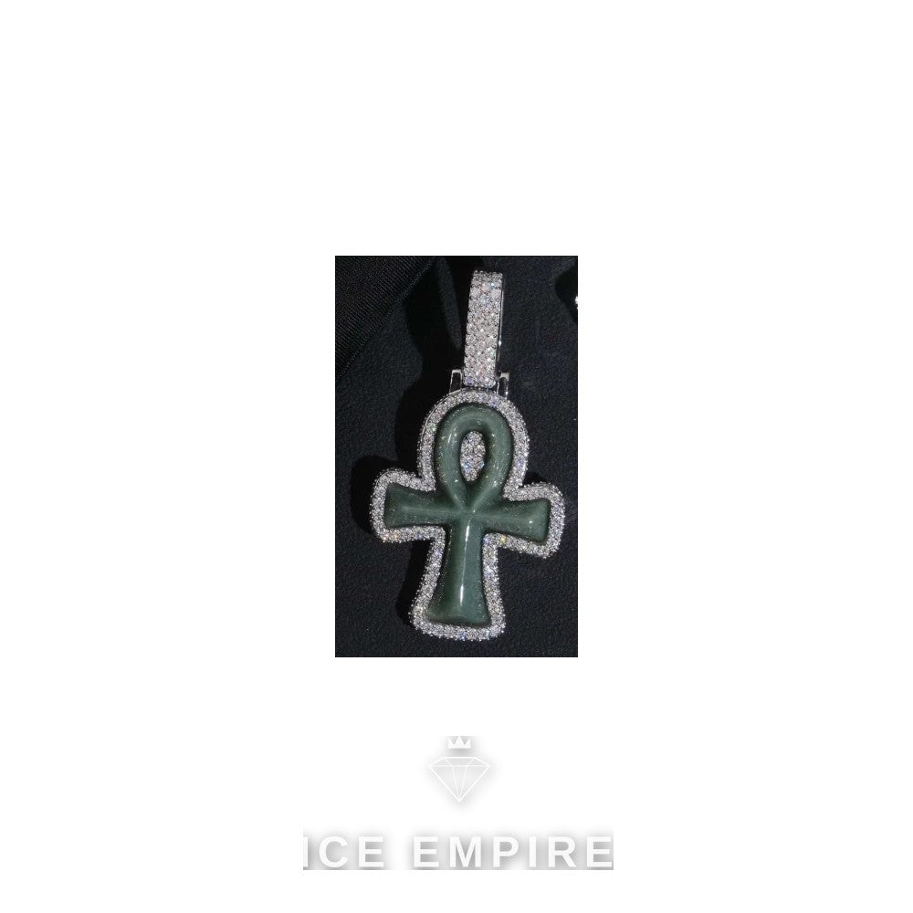 Iced Out Cross Gold Plated Moissanite Pendant