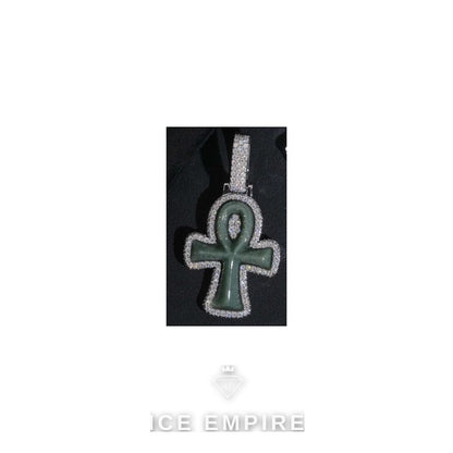 Iced Out Cross Gold Plated Moissanite Pendant