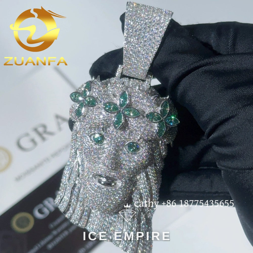 Iced Out Rose Gold Plated Moissanite Pendant