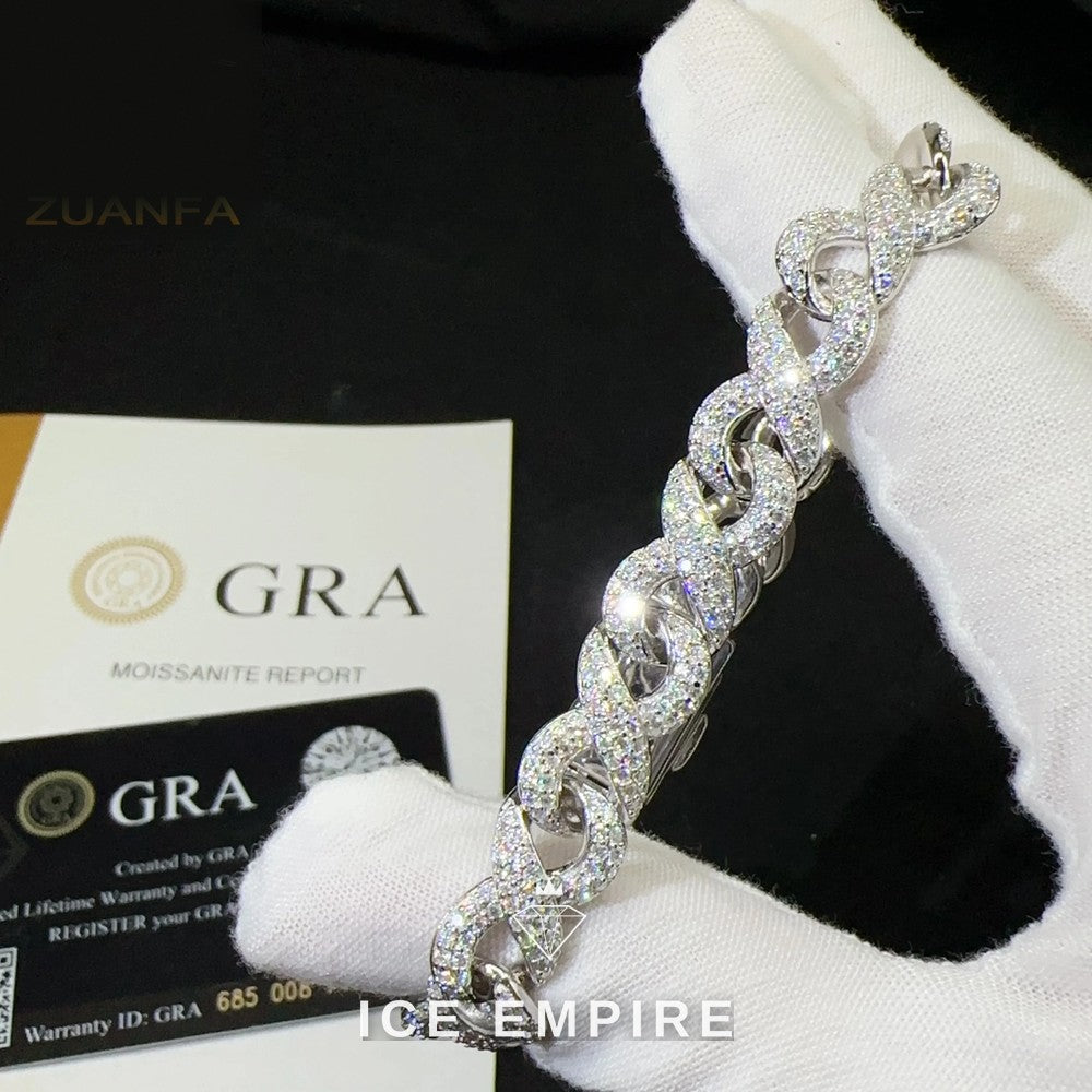Iced Out Gold Plated Moissanite Cuban Chain