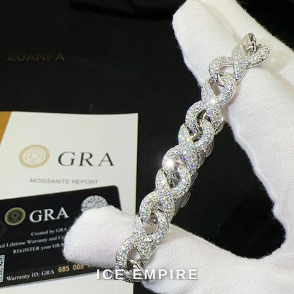 Iced Out Gold Plated Moissanite Cuban Chain