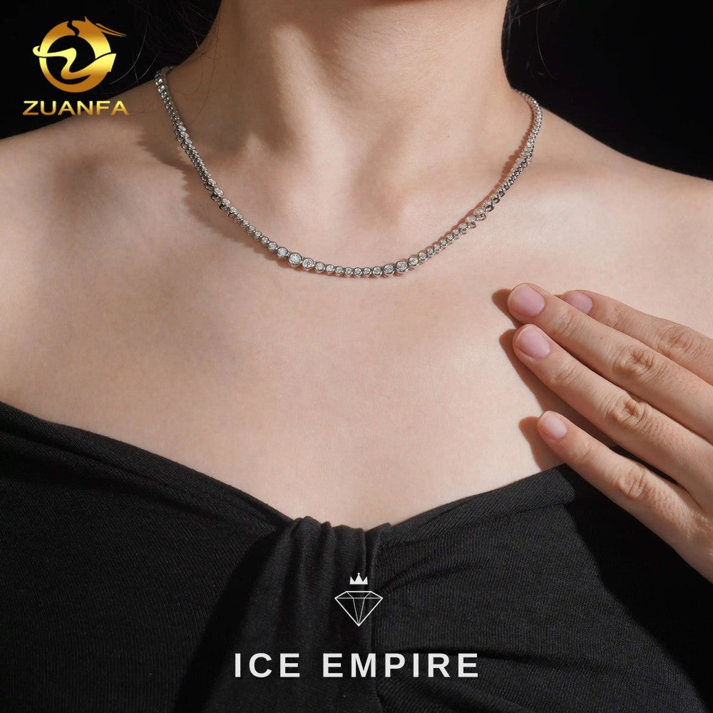 Iced Out Rose Gold Plated Moissanite Cuban Chain