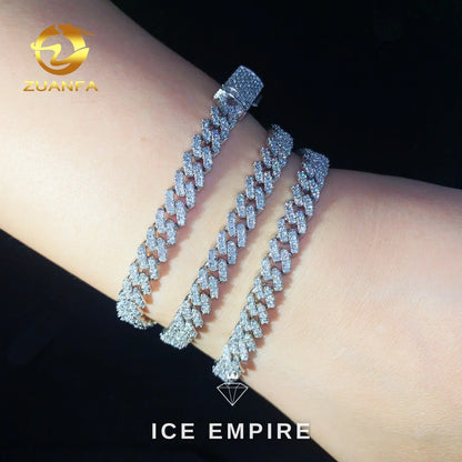 Iced Out Rose Gold Plated Moissanite Cuban Chain