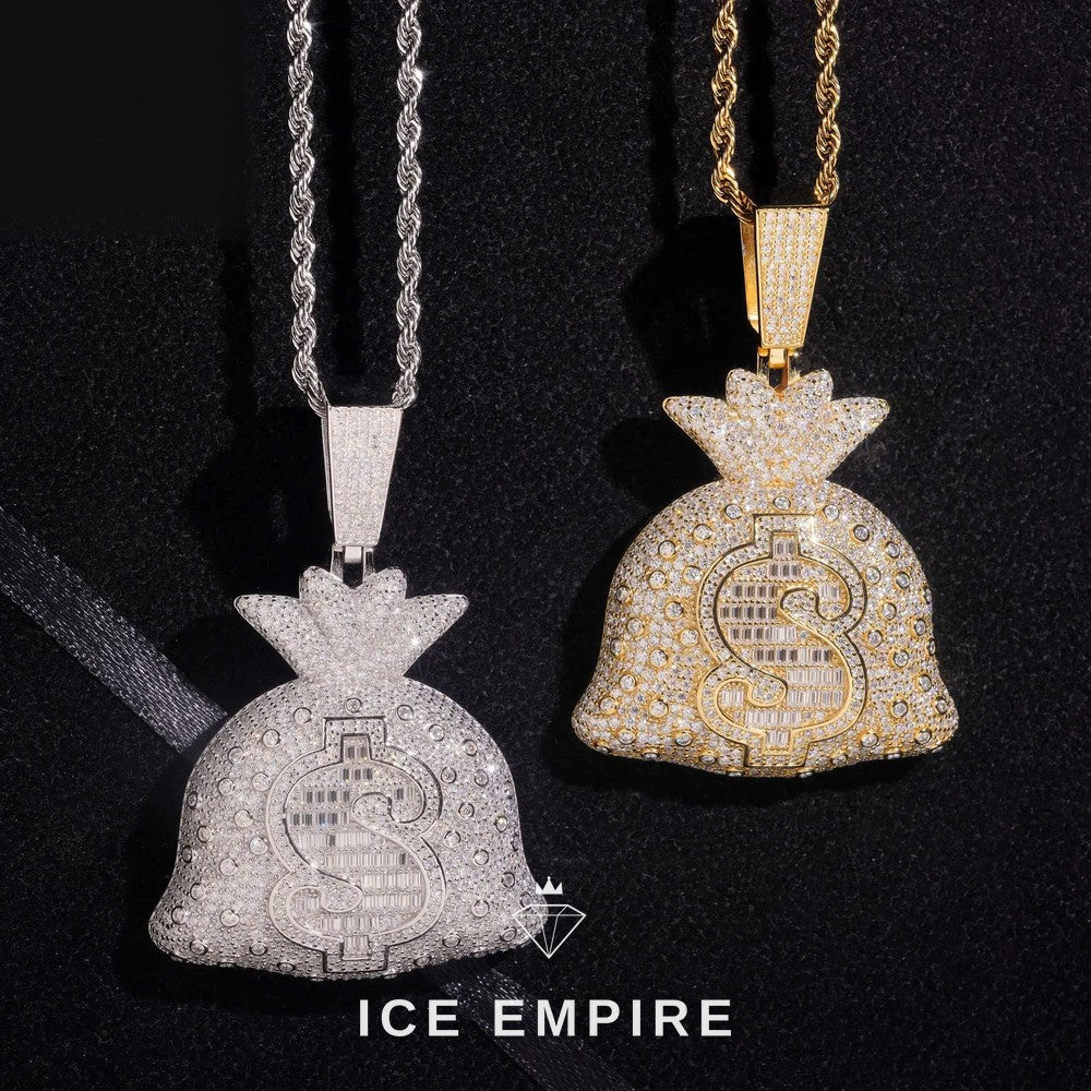 Iced Out 925 Silver Moissanite Pendant