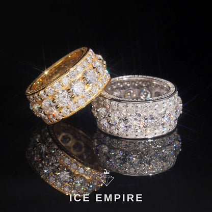 Iced Out 925 Silver Moissanite Ring