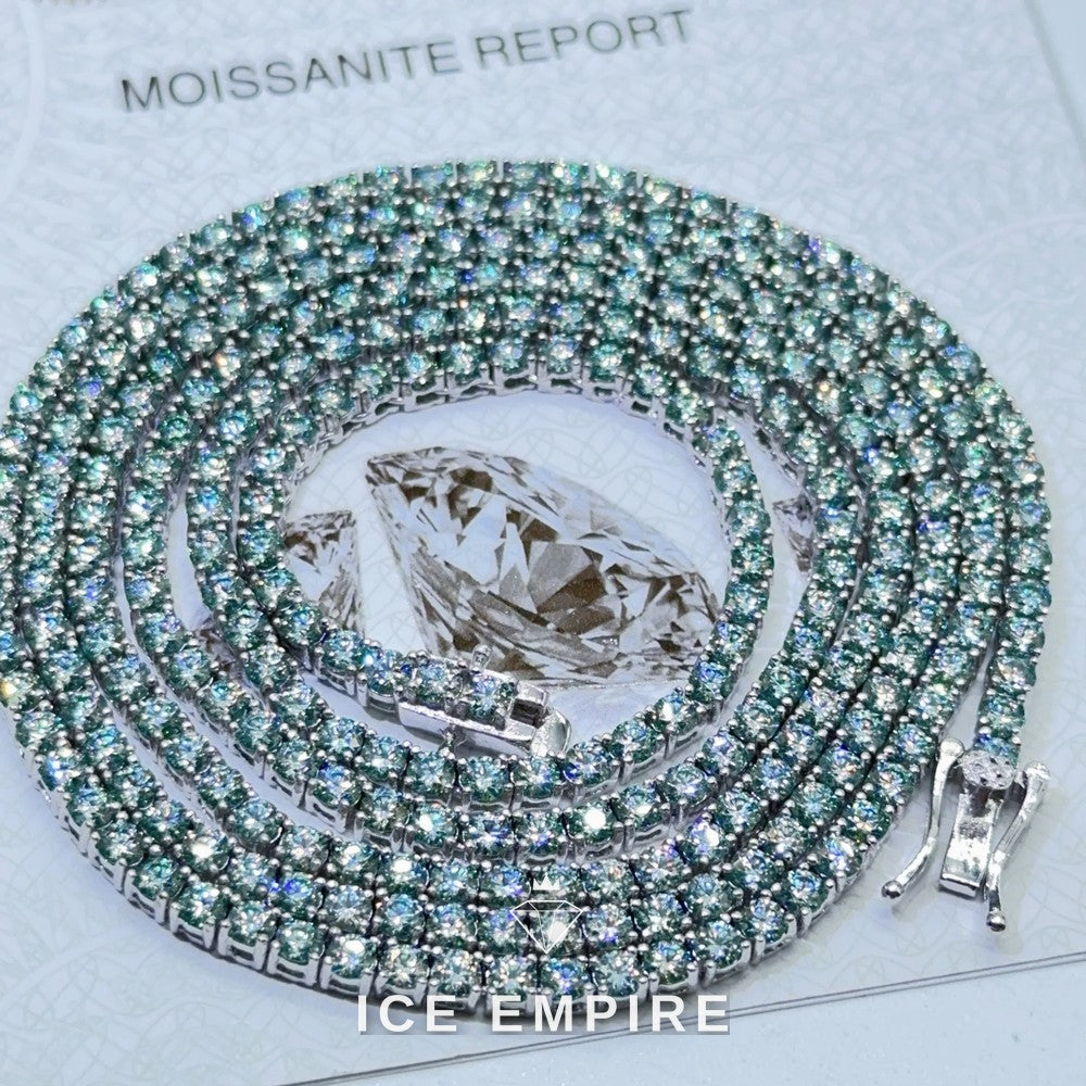 Iced Out Rose Gold Plated Moissanite Cuban Chain