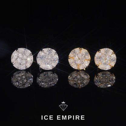 Iced Out Rose Gold Plated Moissanite Earrings