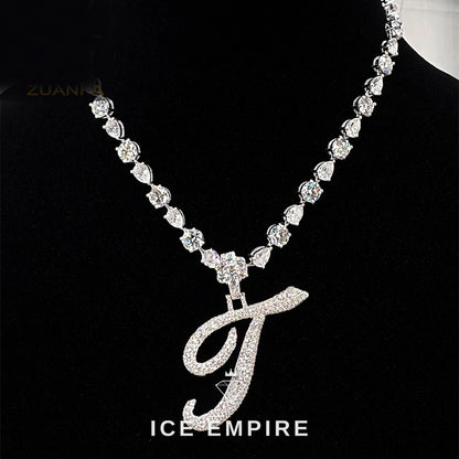 Iced Out Baguette 925 Silver Moissanite Pendant