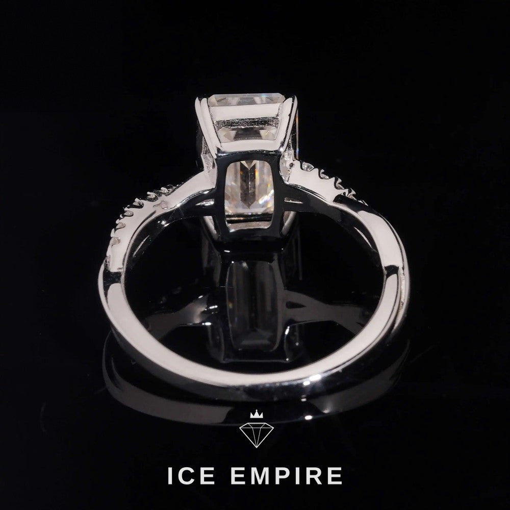 Iced Out Gold Plated Moissanite Wedding Band
