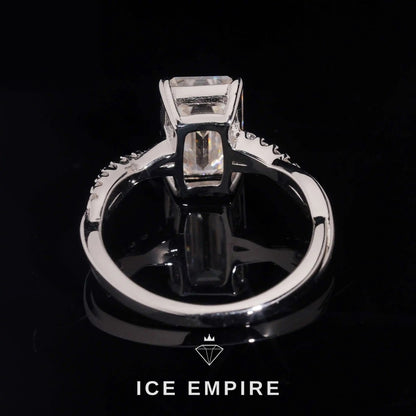 Iced Out Gold Plated Moissanite Wedding Band