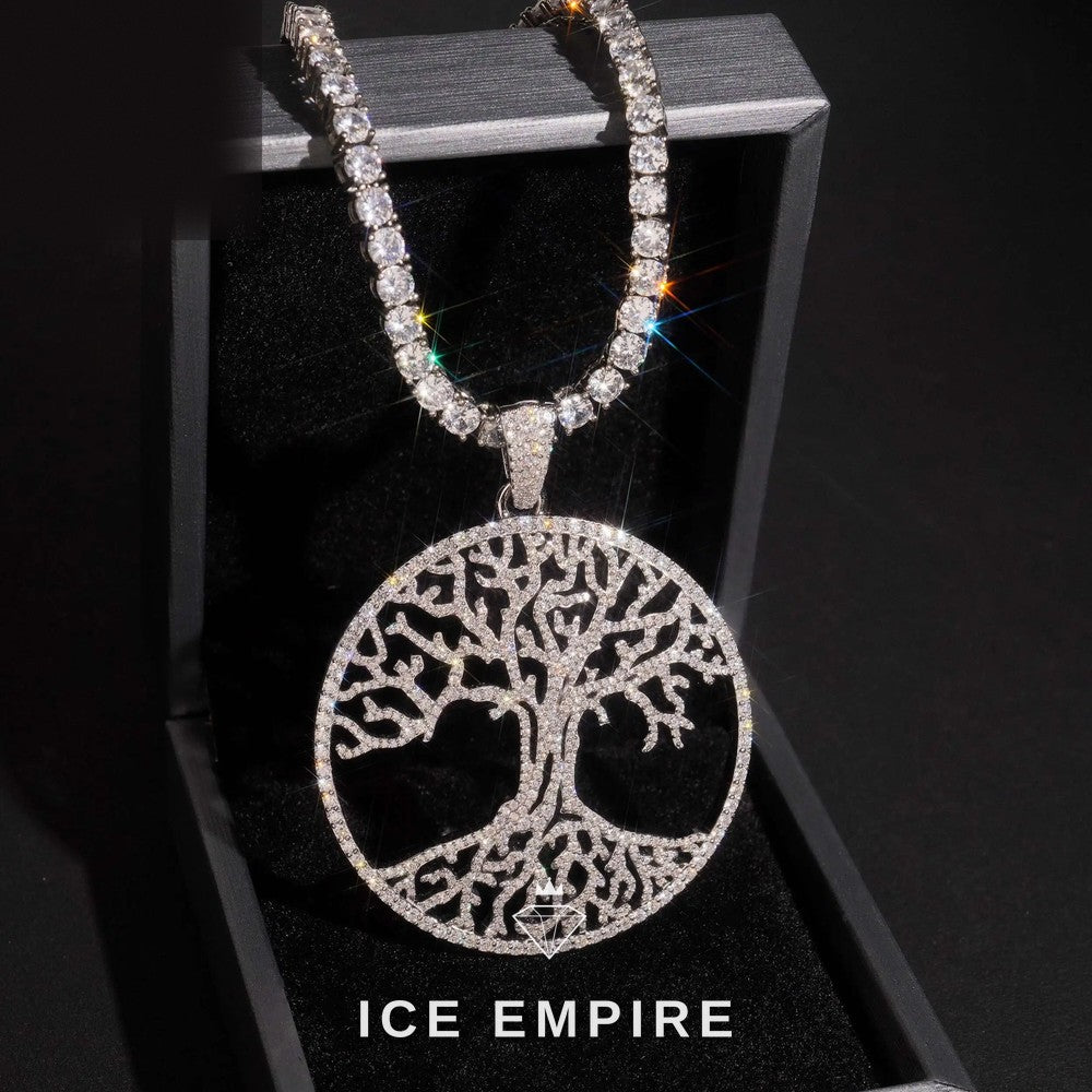Iced Out Rose Gold Plated Moissanite Pendant