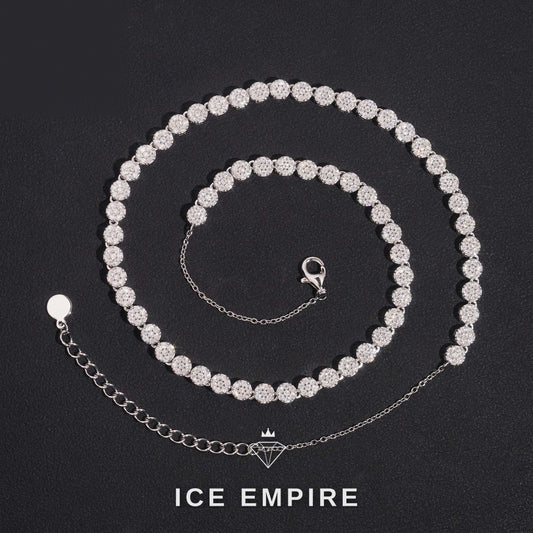 Iced Out Rose Gold Plated Moissanite Cuban Chain