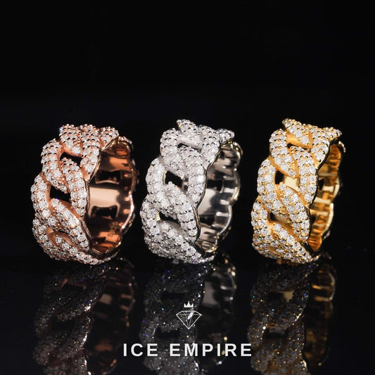 Iced Out Rose Gold Plated Moissanite Cuban Chain