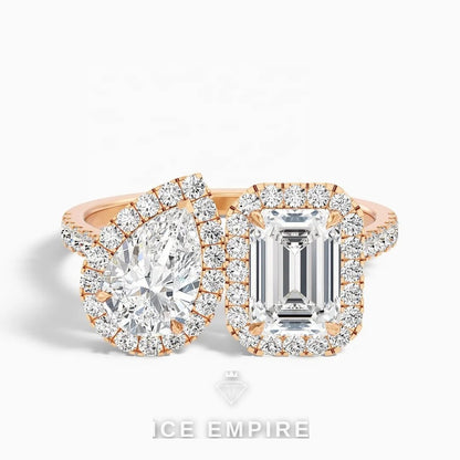 Iced Out 10K Gold Lab Grown Diamond Ring