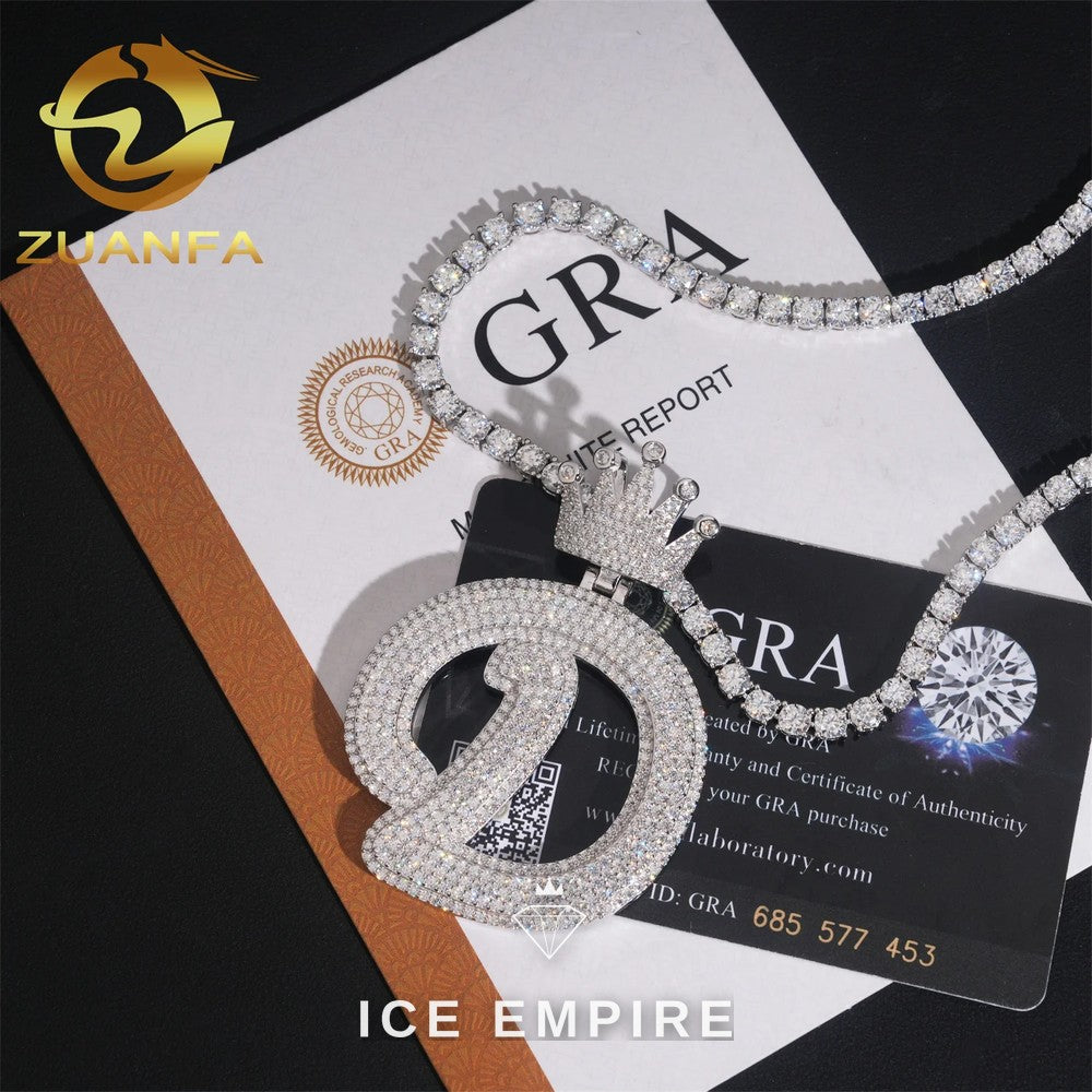 Iced Out Rose Gold Plated Moissanite Tennis Chain