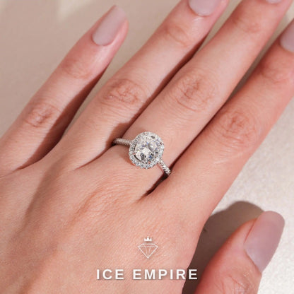 Iced Out Cluster Gold Plated Moissanite Wedding Band