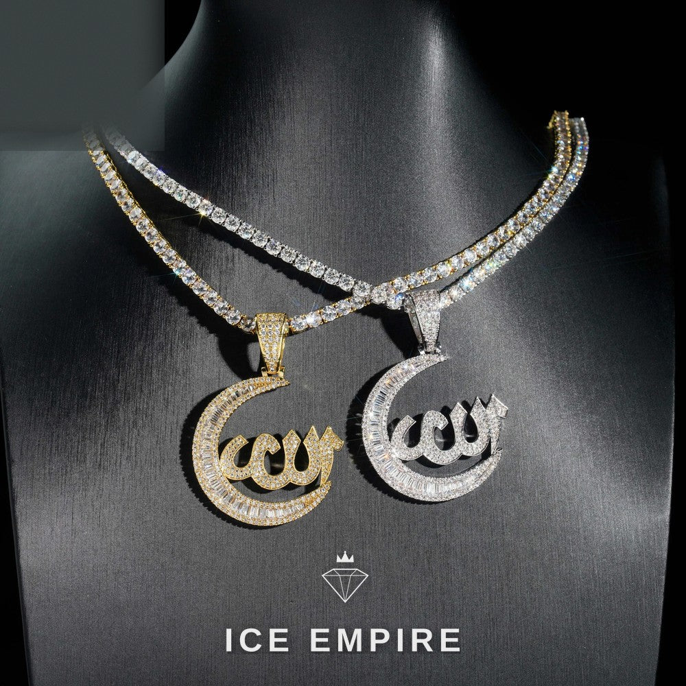 Iced Out Rose Gold Plated Moissanite Pendant