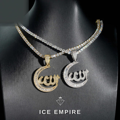 Iced Out Rose Gold Plated Moissanite Pendant