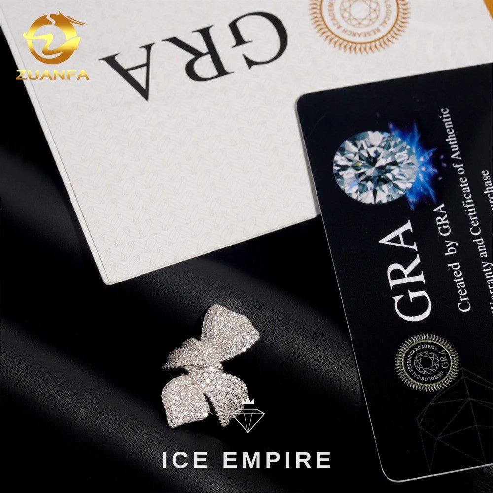 Iced Out 925 Silver Moissanite Ring