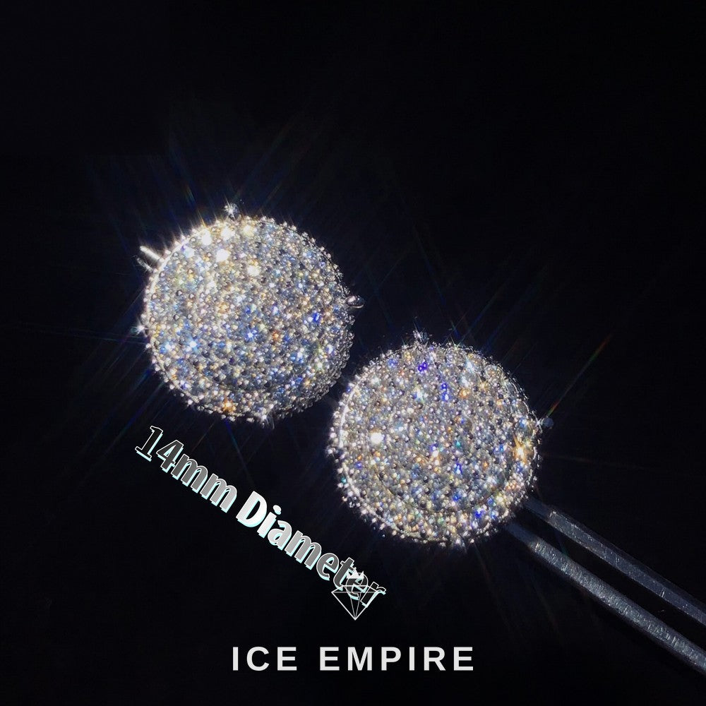 Iced Out 925 Silver Moissanite Earrings