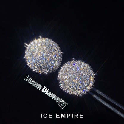 Iced Out 925 Silver Moissanite Earrings