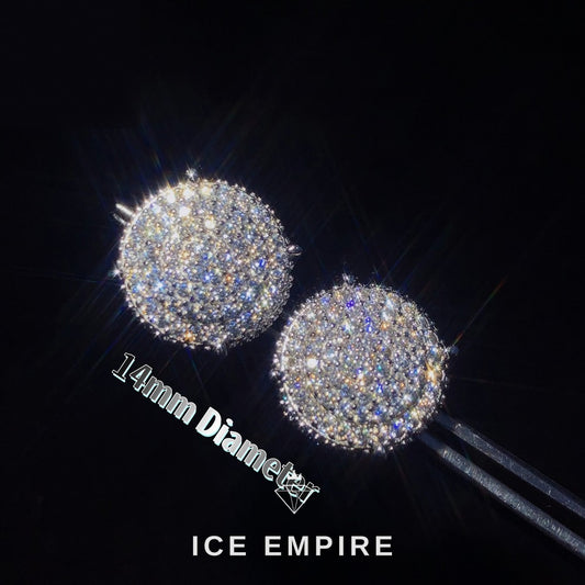 Iced Out 925 Silver Moissanite Earrings