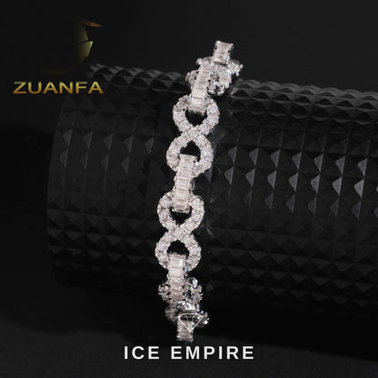 Iced Out 925 Silver Moissanite Cuban Chain