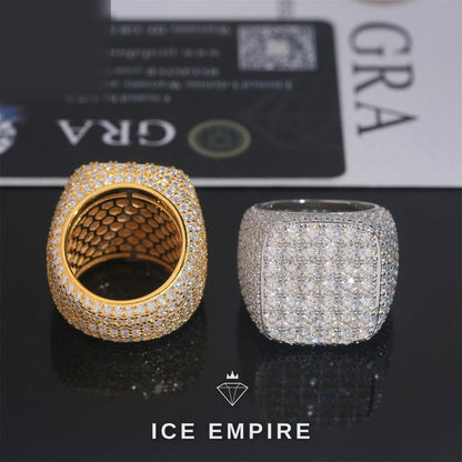 Iced Out 925 Silver Moissanite Ring