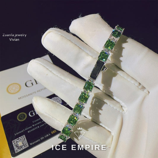 Iced Out Rose Gold Plated Moissanite Tennis Chain