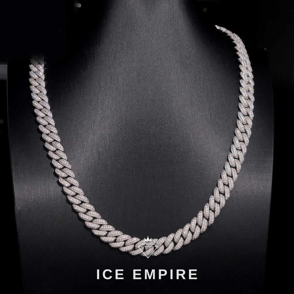Iced Out Rose Gold Plated Moissanite Cuban Chain