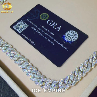 Iced Out Rose Gold Plated Moissanite Cuban Chain