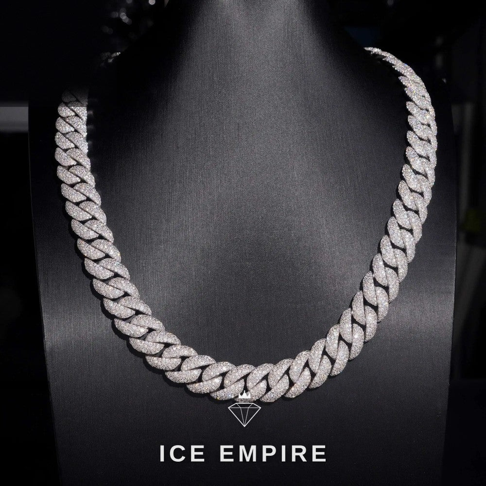 Iced Out Rose Gold Plated Moissanite Cuban Chain