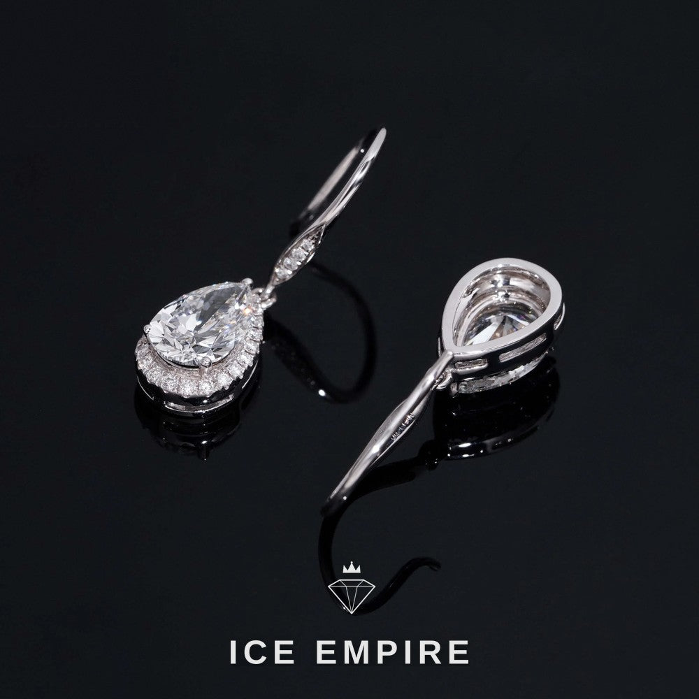 Iced Out 18K Gold Lab Grown Diamond Earrings