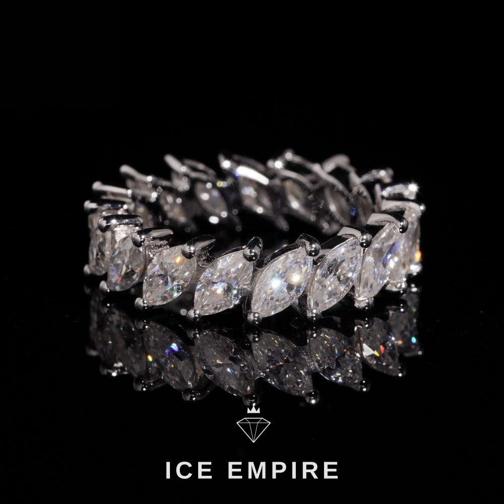 Iced Out 925 Silver Lab Grown Diamond Ring