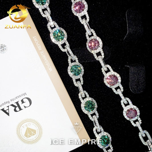 Iced Out 925 Silver Moissanite Bracelet